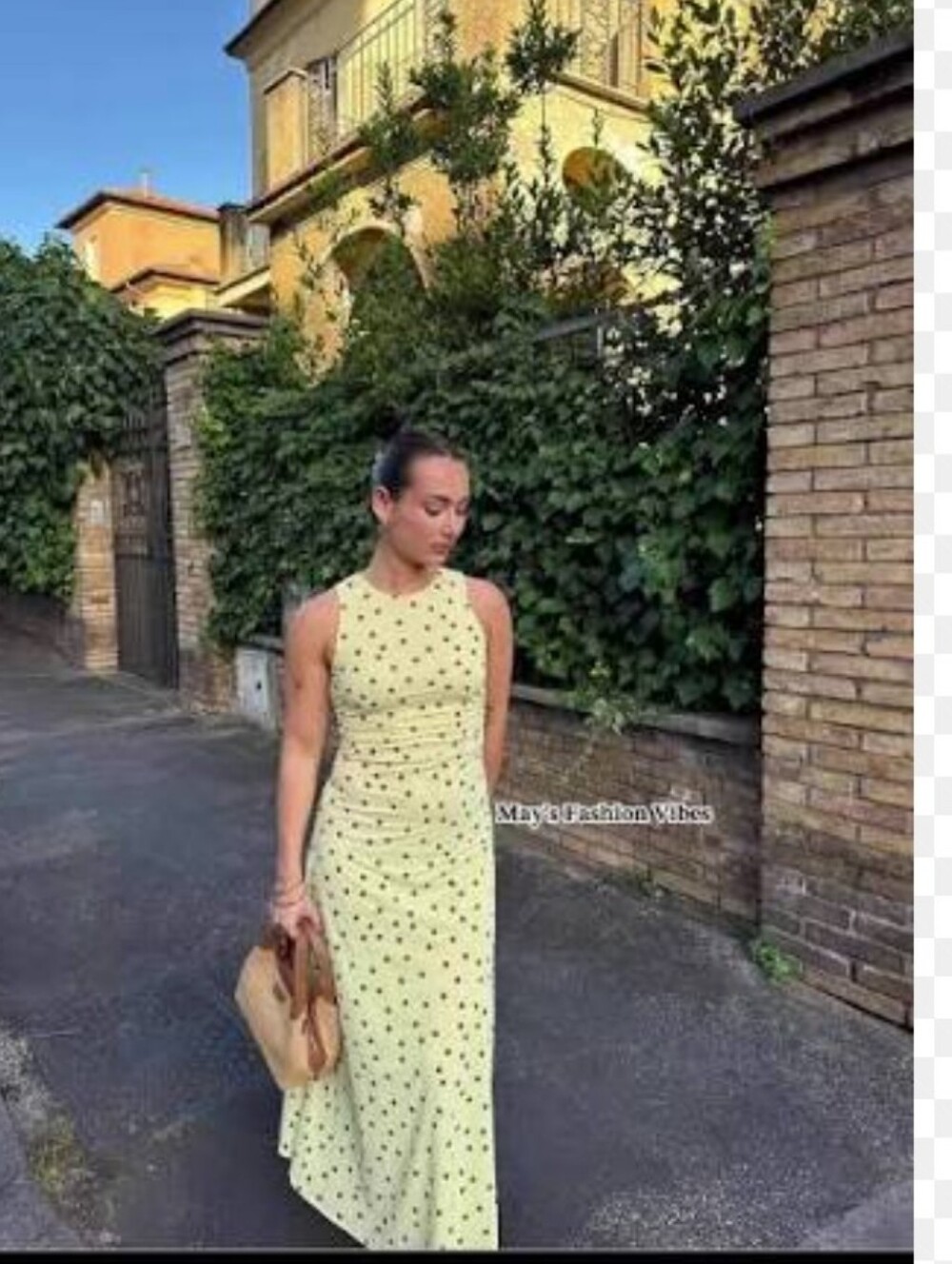 ZARA FLOWY POLKA DOT DRESS YELLOW NWT - Picture 11 of 11